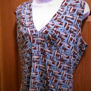 Axcess Green & Brown Sleeveless Top - Size…
